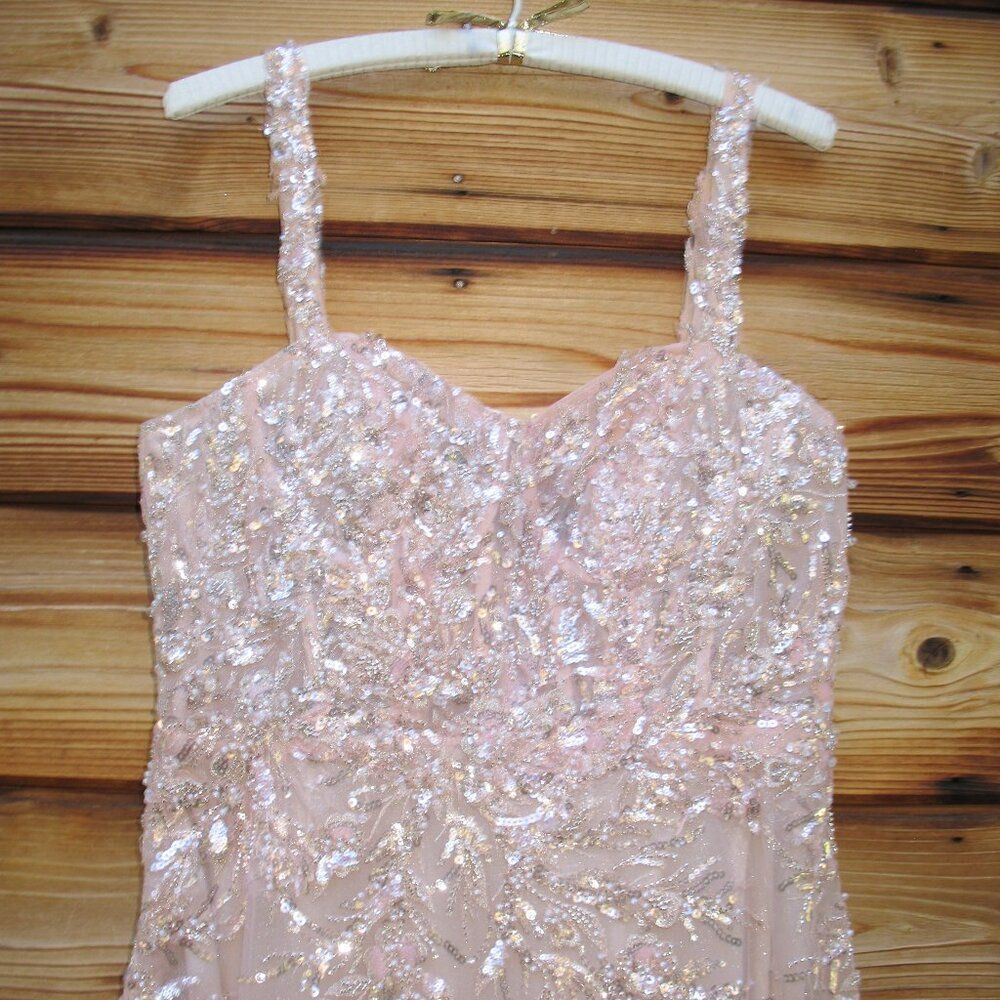 Mac Duggal 20559 Pink Corset Detailed Embellished Gown Dress - Picture 7 of 13